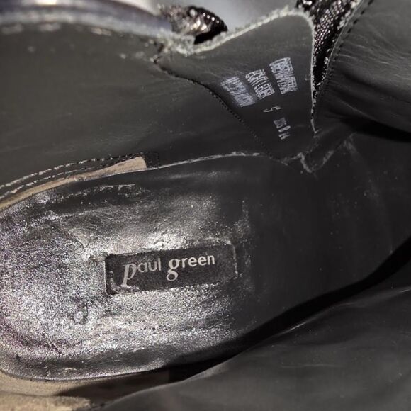 Paul Green Ankle Booties Boots Leather Black Heel Diandra Western 7.5 US / 5 UK - Picture 10 of 11